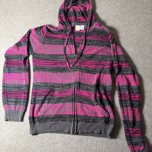 Vintage Billabong Striped Full Zip Hoodie Size S 1580
